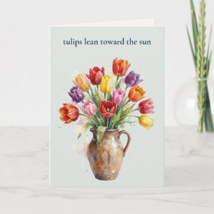 Watercolour Blooms Tulpen Moderner Muttertag Feiertagskarte