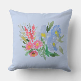 Watercolour bouquet throe pillow kissen