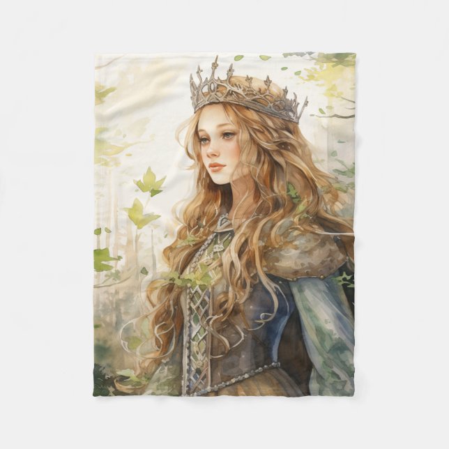 Watercolour Forest Princess Fleecedecke (Vorderseite)
