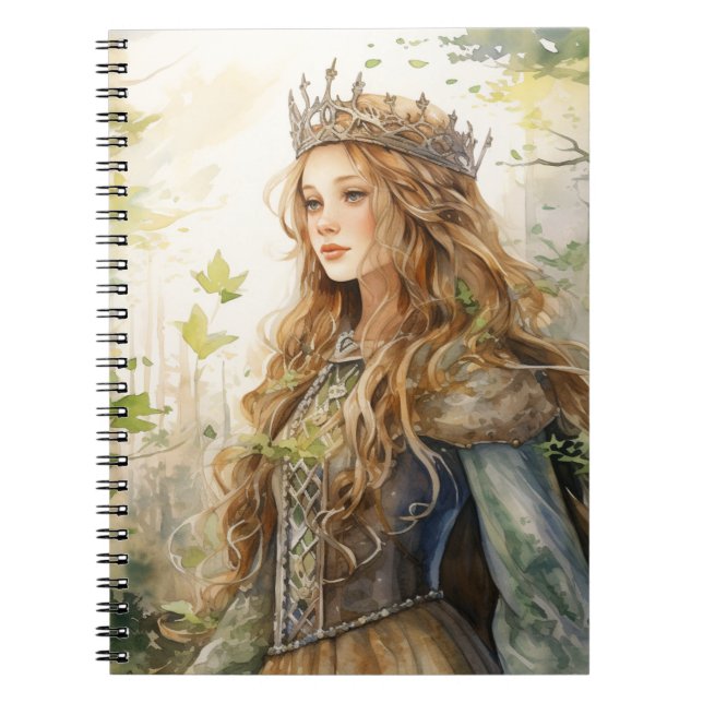 Watercolour Forest Princess Notizblock (Vorderseite)