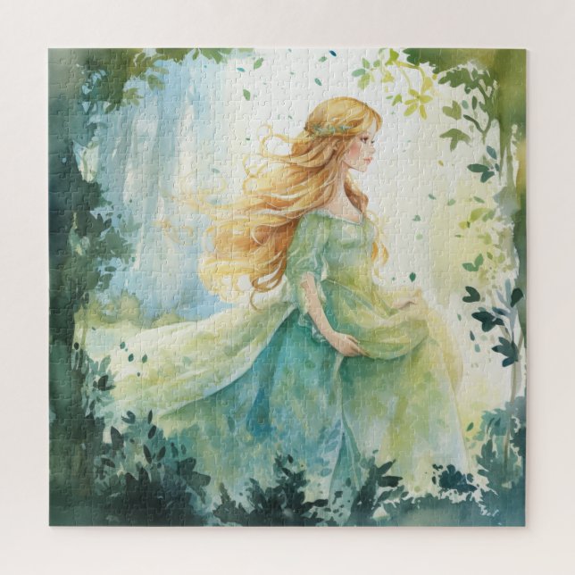 Watercolour Forest Princess Puzzle (Vertikal)