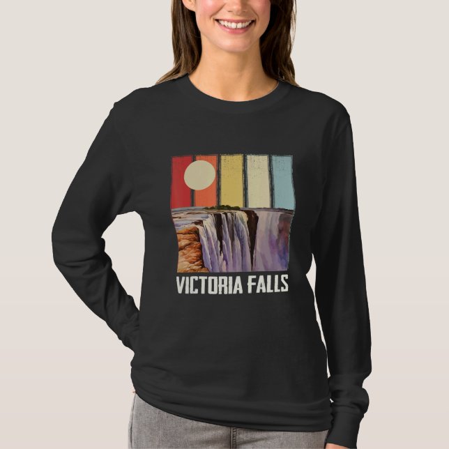 Waterfall Africa Victoria Falls Souvenir Zimbabwe  T-Shirt (Vorderseite)