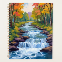 Waterfall Nature Landscape Painting Planer