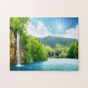 Waterfall See-Landschaftspuzzle Puzzle