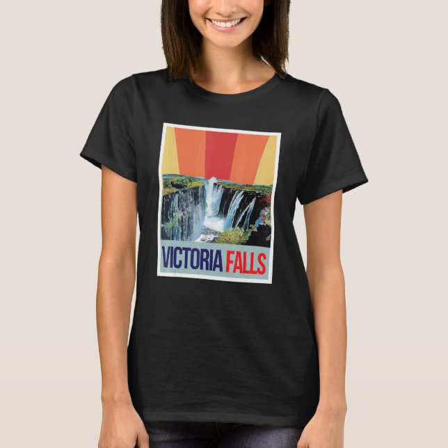 Waterfall Souvenir Africa Victoria Falls Zimbabwe  T-Shirt (Vorderseite)
