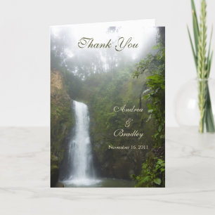 Waterfall Wedding Thank You Card Dankeskarte