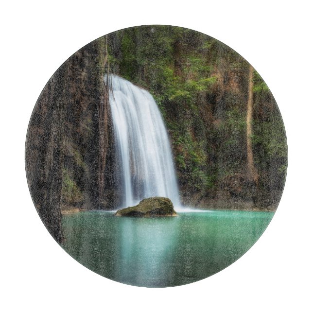 Waterfalls | Erawan Waterfall, Thailand Schneidebrett (Vorderseite)