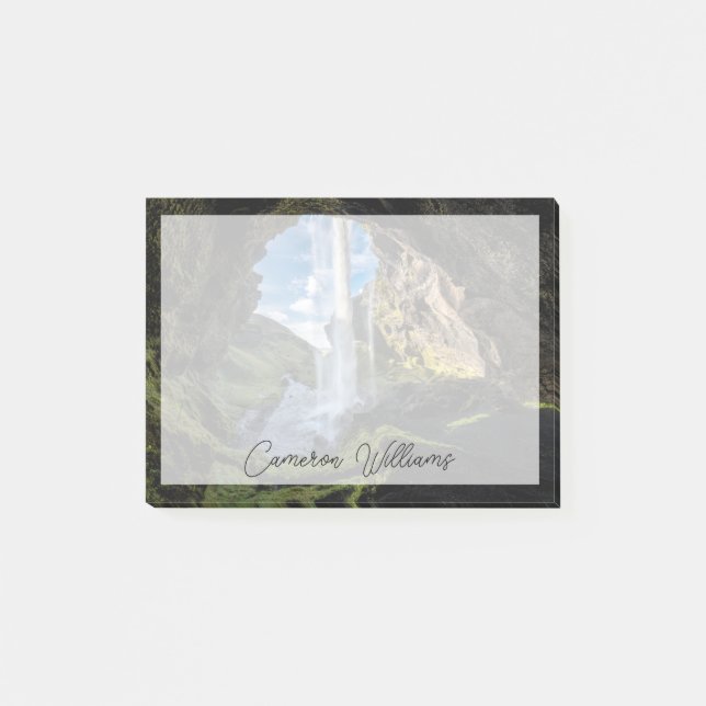 Waterfalls | Icelandic Waterfall Post-it Klebezettel (Vorderseite)
