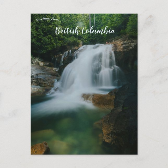 Waterfalls in Golden Ears Park Maple Ridge BC Postkarte (Vorderseite)