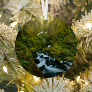 Waterfalls   Olympic National Park, Washington Ornament Aus Metall