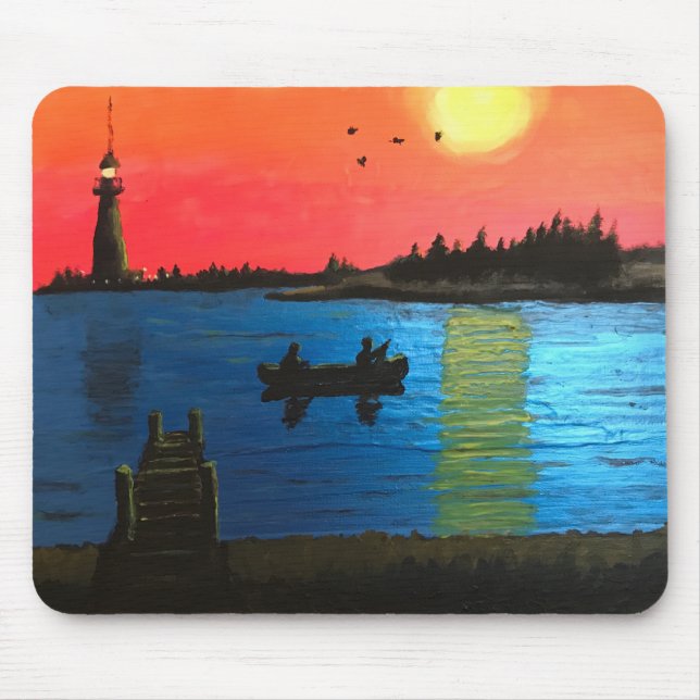Waterfont Sunset Mouse Pad Mousepad (Vorne)