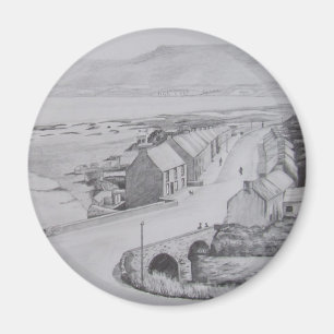 Waterfoot, Landkreis-Antrim-Bleistift, der durch Magnet