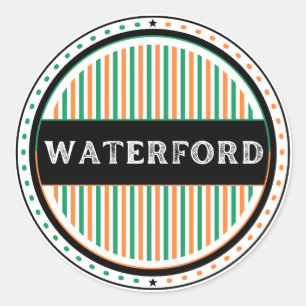 Waterford City Pride Emblem – Irische Identität Runder Aufkleber