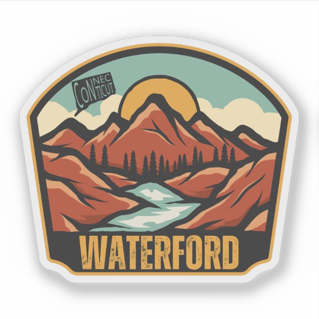 Waterford, Connecticut Aufkleber (Vorderseite)