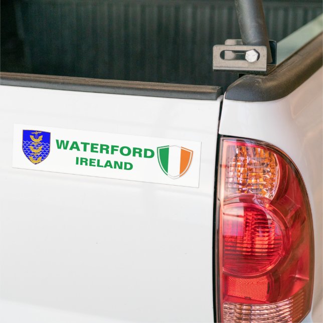 Waterford Ireland Wappen und Irish Flag Autoaufkleber (Auf Lkw)