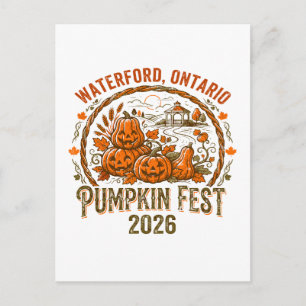 Waterford Ontario Kürbisfest Jahr 2026 Postkarte