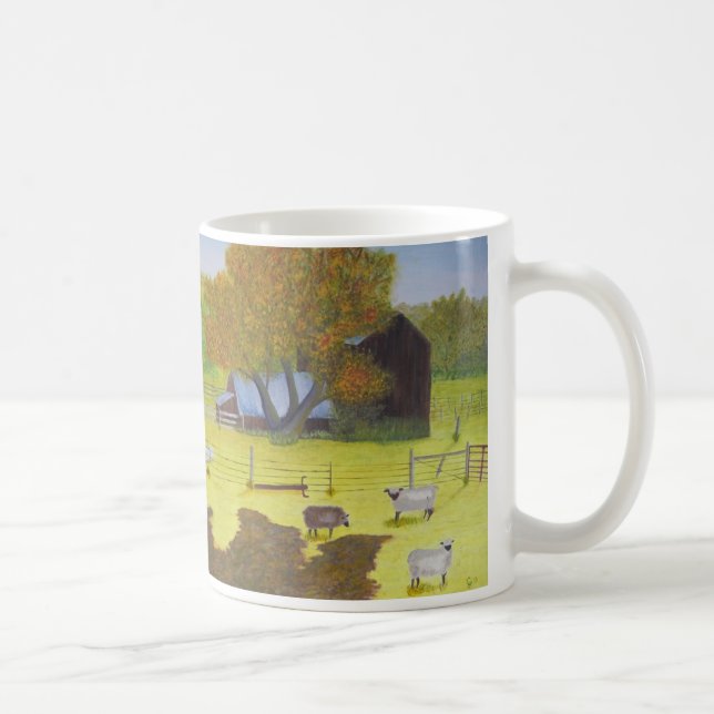 Waterfordscheune u. -schafe kaffeetasse (Rechts)