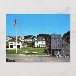 Waterfront, Edgartown, MA Vintage auf Deutsch Postkarte