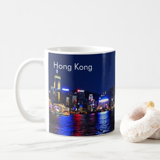 Waterfront View in Hong Kong Kaffeetasse (Mit Donut)