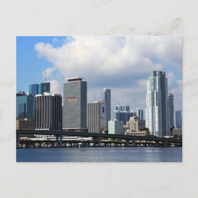 Waterfront view of Miami Postkarte (Vorderseite)