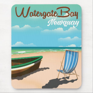 Watergate Bay, Newquay Vintages Reiseplakat Mousepad