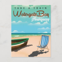 Watergate Bay, Newquay Vintages Reiseplakat