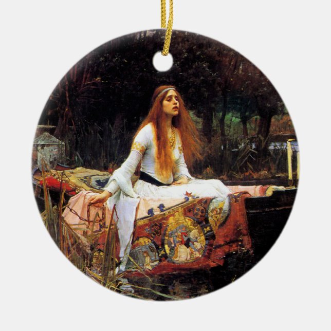 Waterhouse die Dame von Shalott Verzierung Keramikornament (Vorne)