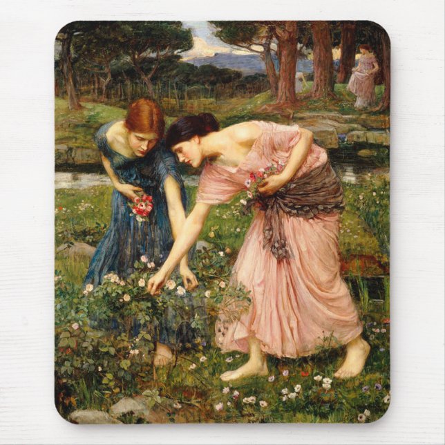 Waterhouse Gather Ye Rosebuds Mouse Pad Mousepad (Vorne)