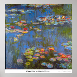 Waterlillies von Claude Monet Poster