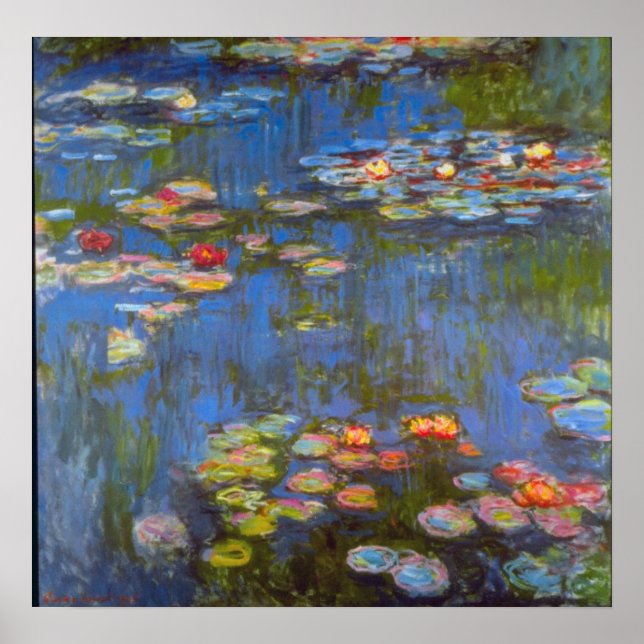 Waterlillies von Claude Monet Poster (Vorne)