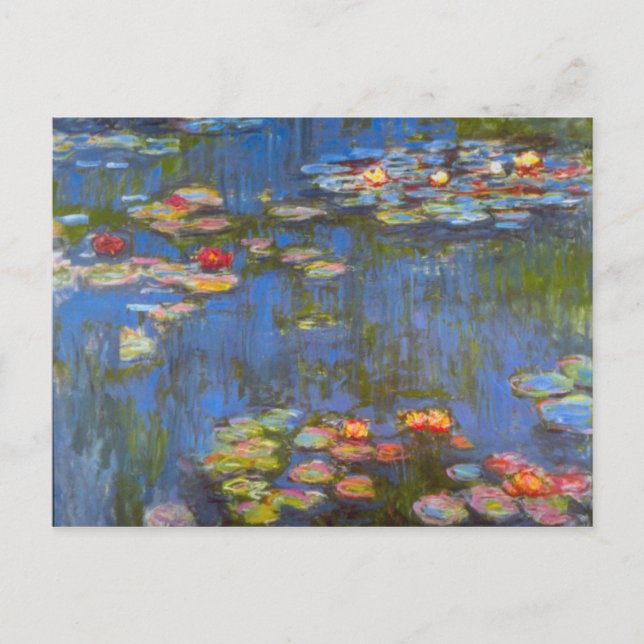 Waterlillies von Claude Monet Postkarte (Vorderseite)