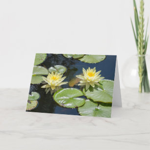 Waterlily Blank Note Card Karte