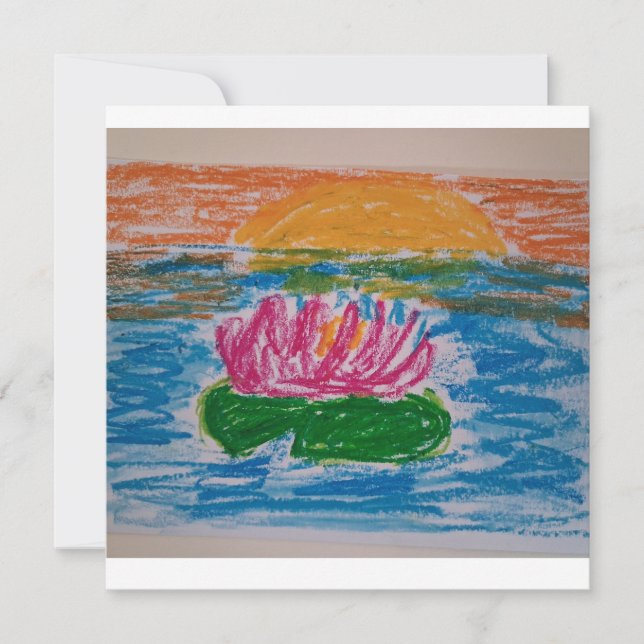 Waterlily Card Dankeskarte (Vorderseite)