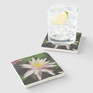 Waterlily Mosaic Stone Coaster Steinuntersetzer