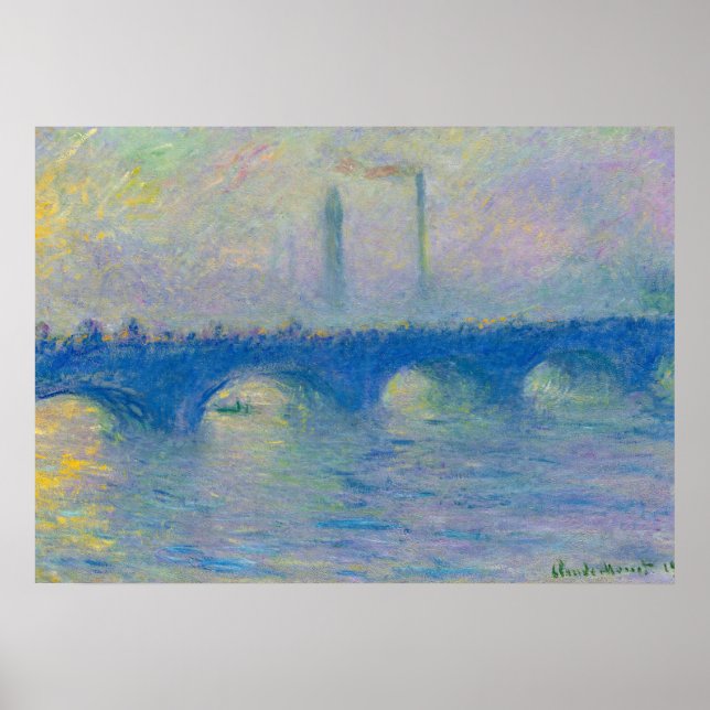 Waterloo Bridge, Fog Effect, 1899-1904 by Monet Poster (Vorne)