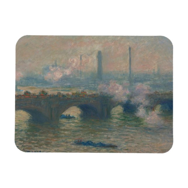 Waterloo Bridge, Gray Day, 1903 (Öl auf Leinwand) Magnet (Horizontal)