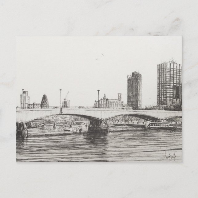 Waterloo Bridge London. 31/10/2006 Postkarte (Vorderseite)