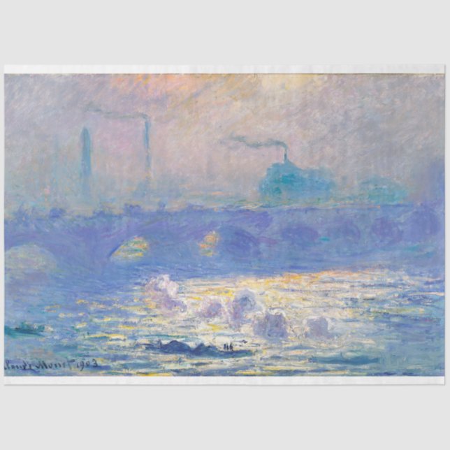 Waterloo Bridge (London), Monet Seidenpapier (Vorderseite)