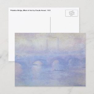 Waterloo Bridge, Nebeleffekt von Claude Monet Postkarte