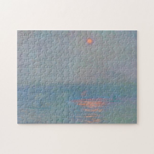 Waterloo Bridge Sonnenlicht-Effekt im Nebel Monet Puzzle (Horizontal)