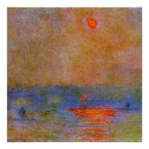 Waterloo Bridge, Sonnenlicht im Nebel, Poster