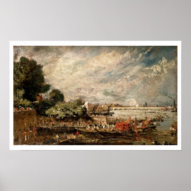 Waterloo Bridge von oberhalb Whitehall Stairs, c.1 Poster (Vorne)