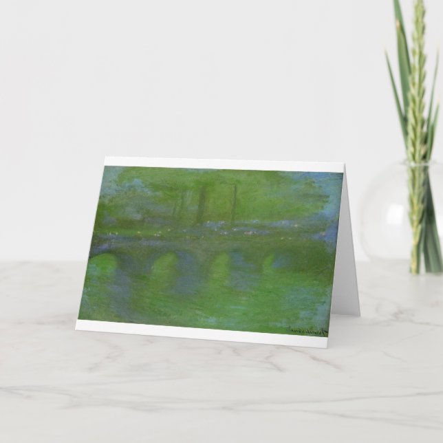 Waterloo-Brücke, Dämmerung durch Claude Monet Karte (Vorderseite)