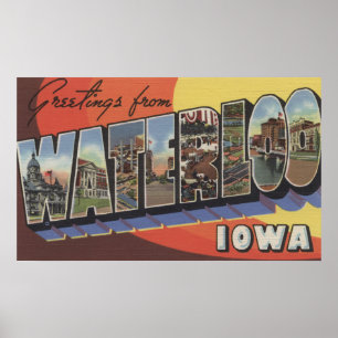 Waterloo, Iowa - Große Briefmarkenszenen Poster
