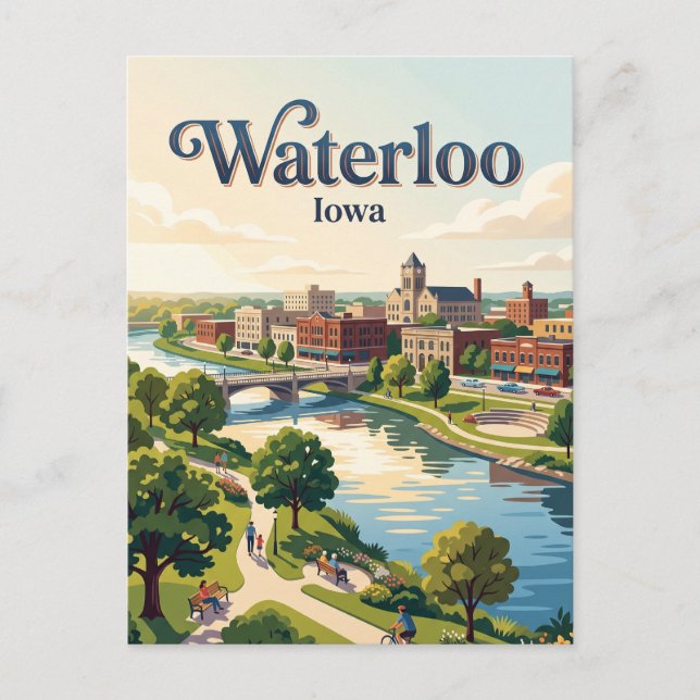 Waterloo, Iowa Postkarte (Vorderseite)