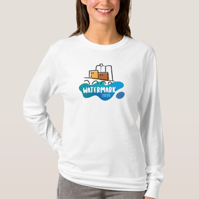 Watermark Damen Langarm Basic T-Shirt (Vorderseite)