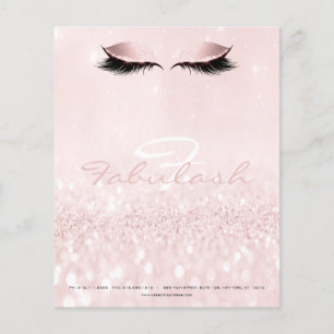 Watermark Eyes Lashes Makeup White Name Monogram Flyer