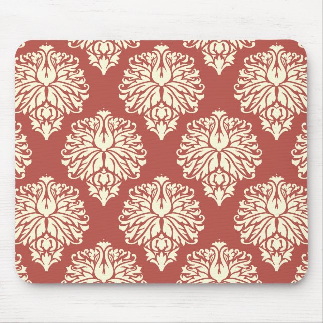 Watermellon Südliche Hütte Damask Mousepad (Vorne)