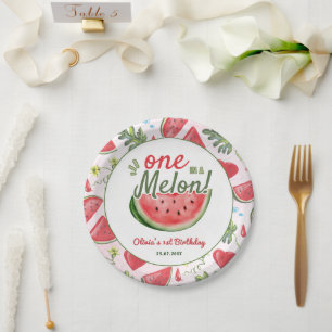 Watermelon 1. Geburtstag Sommer Party Papierplatte Pappteller