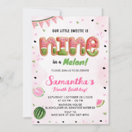 Watermelon 9. Geburtstagsparty Einladung